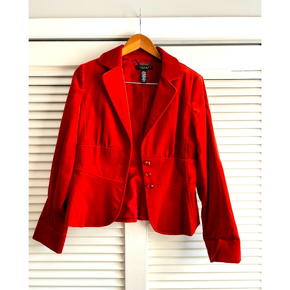 Laundry Burnt Orange Velvet Blazer